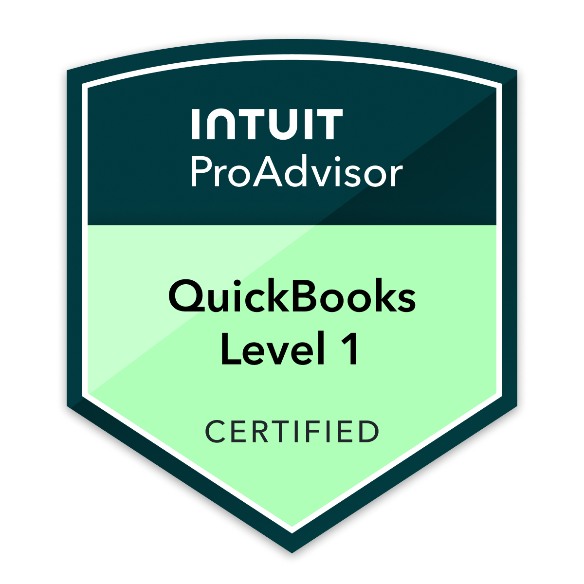 Intuit ProAdvisor QuickBooks Level 1 certified